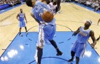 Kevin Durant Two Hands Dunks On JaVale McGee (Video)