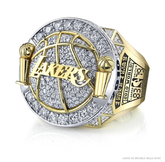 lakerring2 Close Look At The Lakers Gold & Diamond Encrusted 16th Championship Rings  