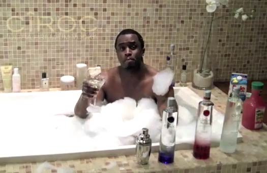 diddy-ciroc-bath Diddy helps Ciroc brand grow by 552% since 2007  