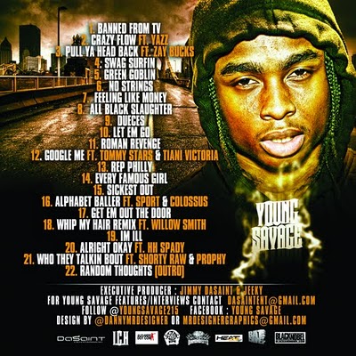 Young_Savage_Savage_World_Vol_2-back-large @YoungSavage215 - Savage World 2 (Hosted by @DJMALCGEEZ) (Mixtape) 