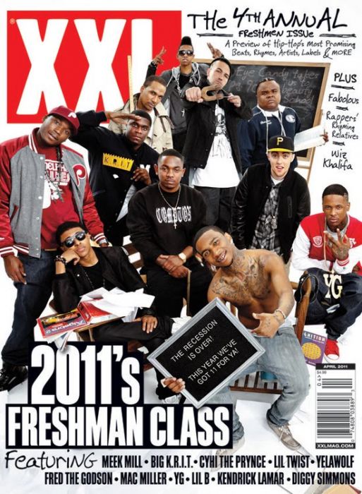 xxlcover1 XXL 2011 Freshman Class (Cover) (Meek Mill, Lil B, Fred The Godson, Yelawolf, Diggy Simmons & others)  
