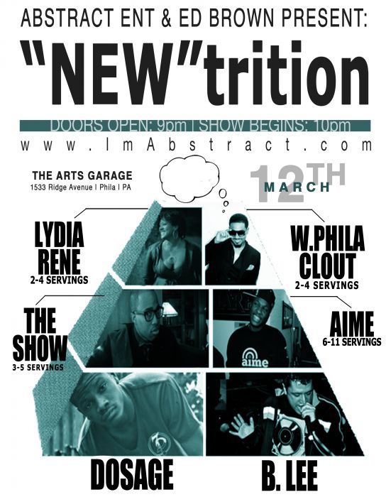 NEWtrition2 ABSTRACT THOUGHT & Ed Brown PRESENT: “NEW”trition March 12th Concert  
