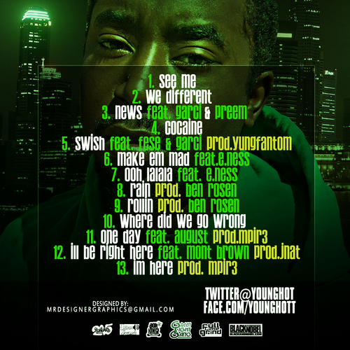 Young_Hot_Paint_The_City_Green-back-large Young Hot - Paint The City Green (Mixtape)  
