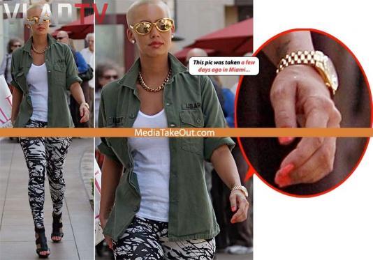 34720 Amber Rose Gives $30K Rolex that Kanye Bought to Wiz Khalifa  