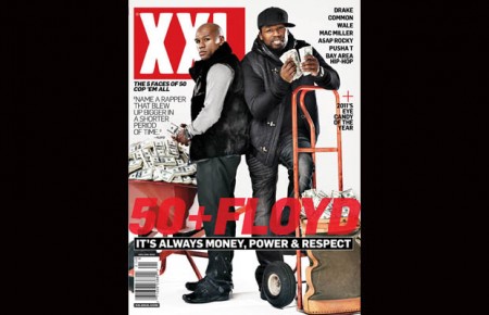 50cenxxl1-450x290 50 Cent & Floyd Mayweather (aka "The Money Team") Covers XXL (December/January)  