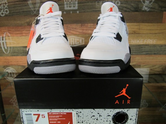 air-jordan-iv-white-cement-on-foot-08-570x427 Release Reminder: Air Jordan IV Retro "White/Cement" RELEASES 2/18/12  