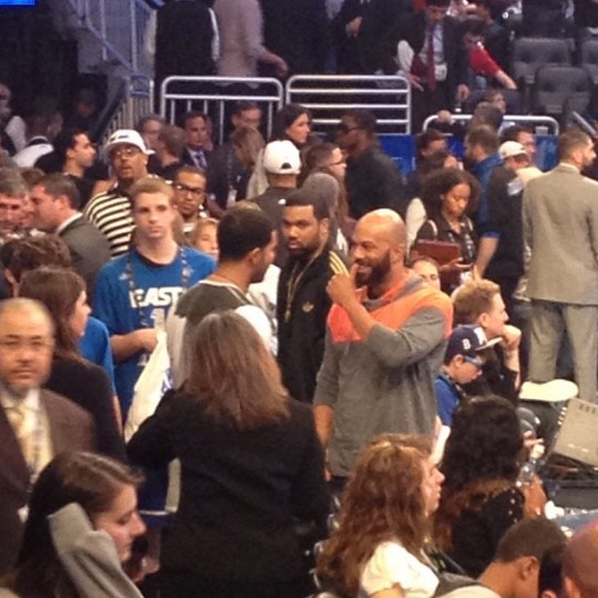 drake-common Drake & Common Interact With One Another At NBA All-Star Game (Photo Inside)  