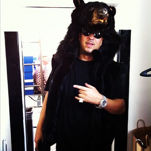 french Where's PETA at? French Montana's Bear Hoodie Costs $25,000!!!  