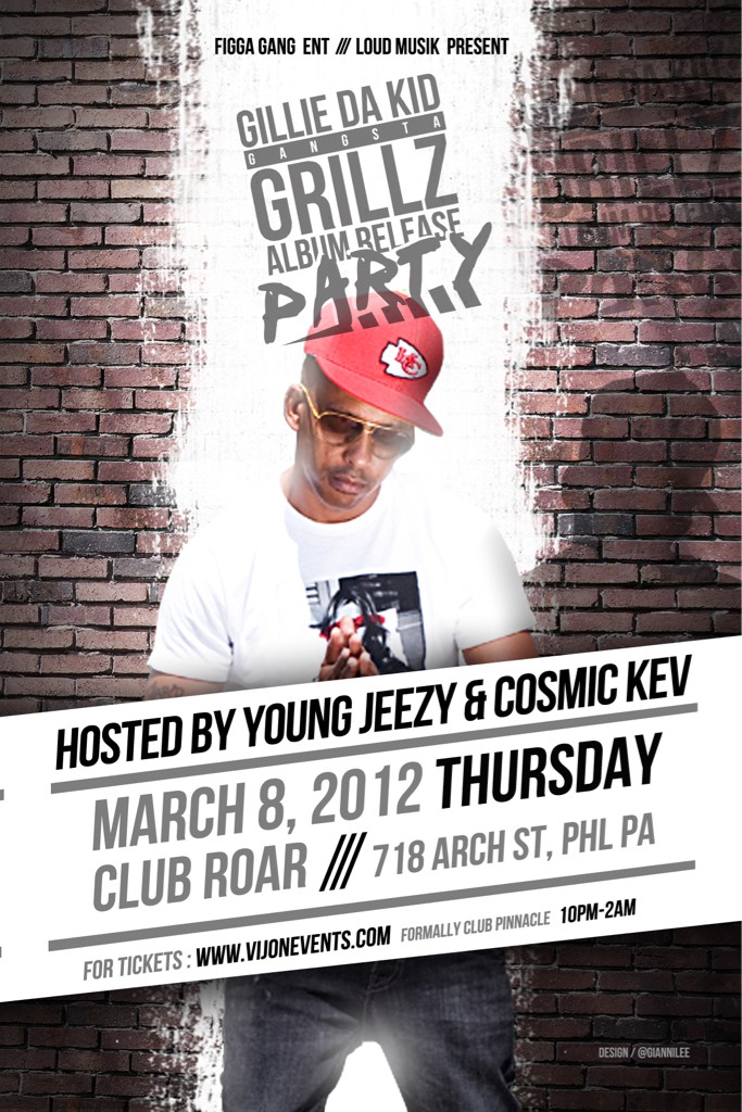 sxhun Gillie Da Kid (@Gillie_Da_Kid) - King of Philly: Gangsta Grillz (Hosted by @DJDrama) (Cover Art) 