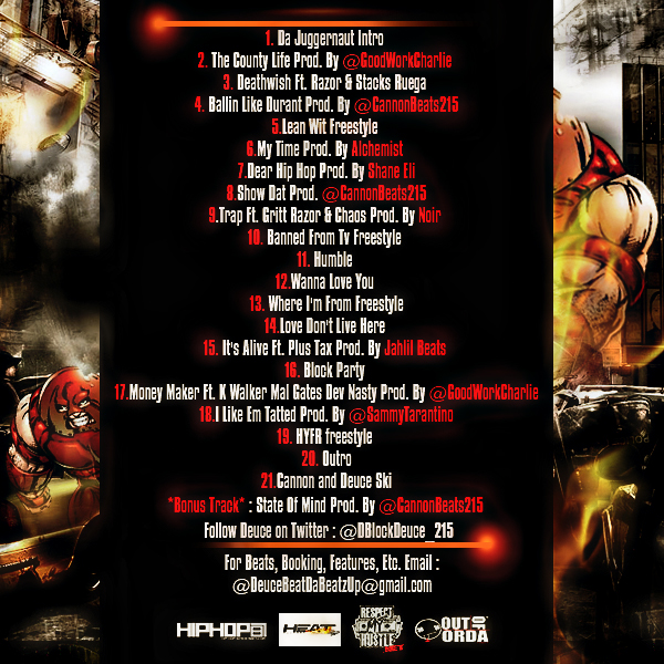 deuce-dblockdeuce_215-da-juggernaut-mixtape-hosted-by-cannonbeats215-TRACKLIST-BACK-HHS1987-2012 Deuce (@DBlockDeuce_215) - Da Juggernaut (Mixtape) (Hosted By @CannonBeats215)  