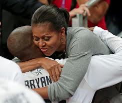 michelle Michelle Obama Hugs Men USA Basketball Team (Video) 