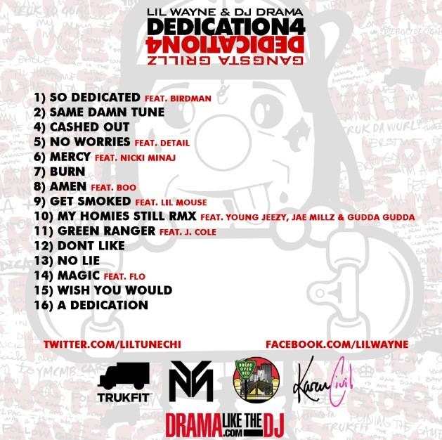 lil-wayne-dedication-4-mixtape-tracklist-hosted-by-dj-drama-HHS1987-2012 Lil Wayne - Dedication 4 (Mixtape Tracklist) (Hosted by DJ Drama)  