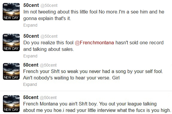 50-cent-tweets-french-montana-you-aint-shit-boy-twitter-beef-2012-HHS1987 50 Cent Tweets French Montana "You Aint Shit Boy"  