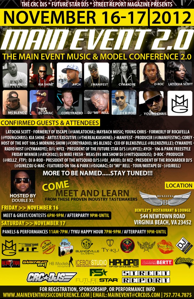 main-event-internet-flyer-no-bleed-666x1024 @CRCDJs MAIN EVENT MUSIC & MODEL CONFERENCE IN VIRGINIA NOVEMBER 16-17  