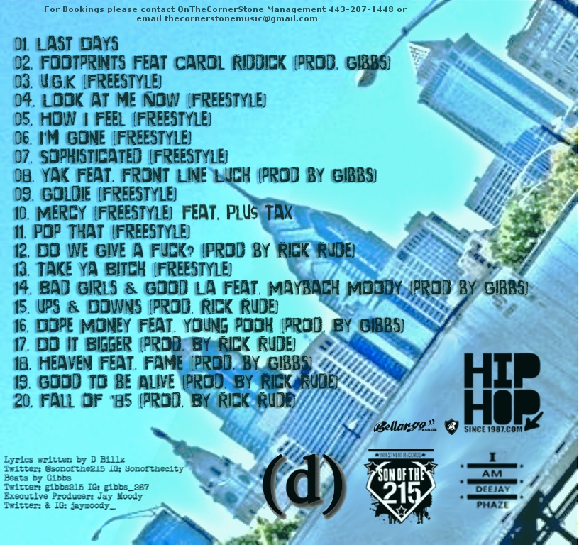 d-billz-son-of-the-215-pt-5-mixtape-tracklist-HHS1987-2012 D Billz - Son of the 215 (Pt. 5) (Mixtape)  