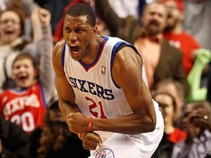 thadyoung-300x225 Jrue Holiday and Thad Young lead Sixers to a 90-76 victory over the Hawks  